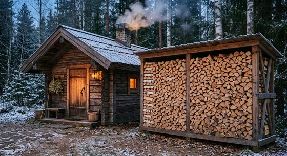 Укладка дров в Шаховской, улица Привокзальная, 35